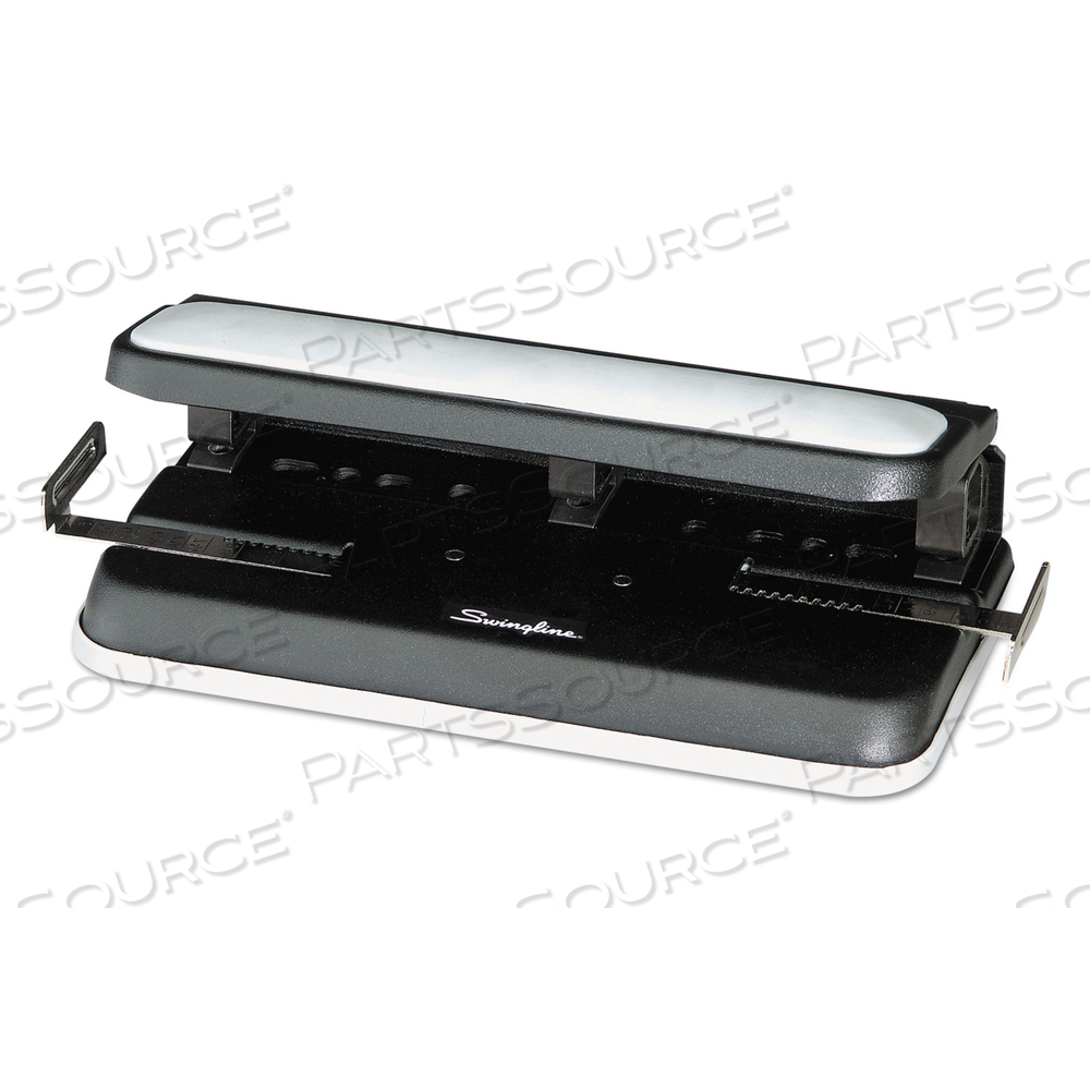 32-SHEET EASY TOUCH TWO- TO THREE-HOLE PUNCH WITH CINTAMATIC CENTERING, 9/32" HOLES, BLACK/GRAY by Swingline GBC 32-SHEET EASY TOUCH TWO- TO THREE-HOLE PUNCH WITH CINTAMATIC CENTERING, 9/32" HOLES, BLACK/GRAY by Swingline GBC