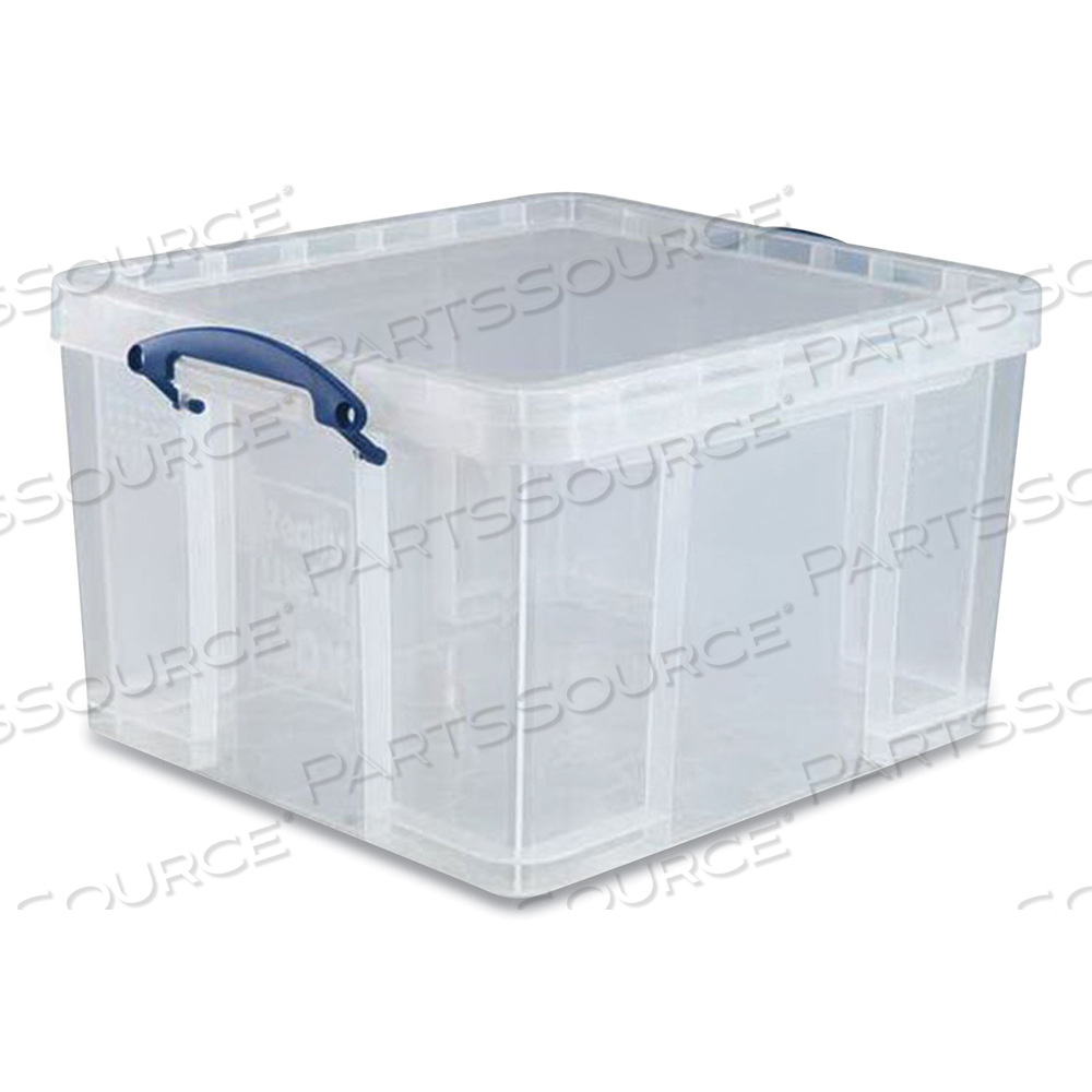SNAP-LID STORAGE BIN, 11.09 GAL, 17.31" X 20.5" X 12.25", CLEAR/BLUE by Really Useful Box