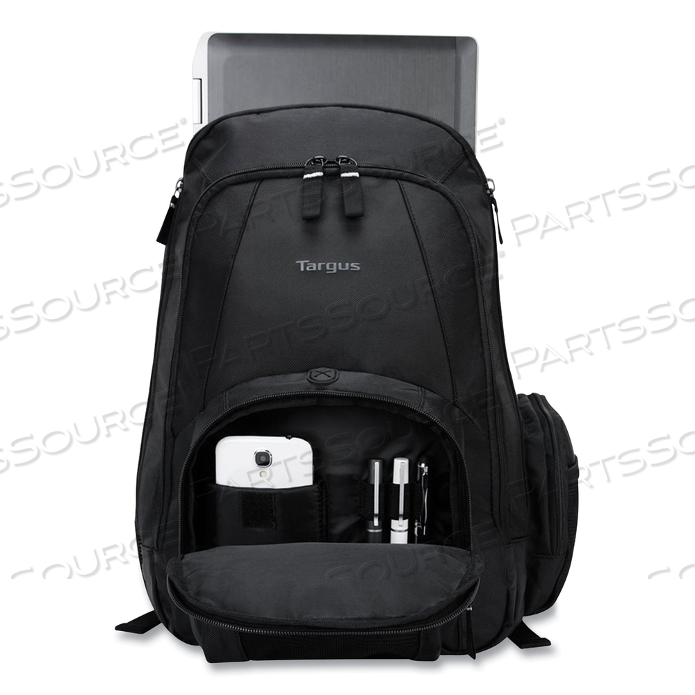 GROOVE LAPTOP BACKPACK, FITS DEVICES UP TO 15.4", NYLON/PVC, 15 X 7 X 18, BLACK by Targus GROOVE LAPTOP BACKPACK, FITS DEVICES UP TO 15.4", NYLON/PVC, 15 X 7 X 18, BLACK by Targus