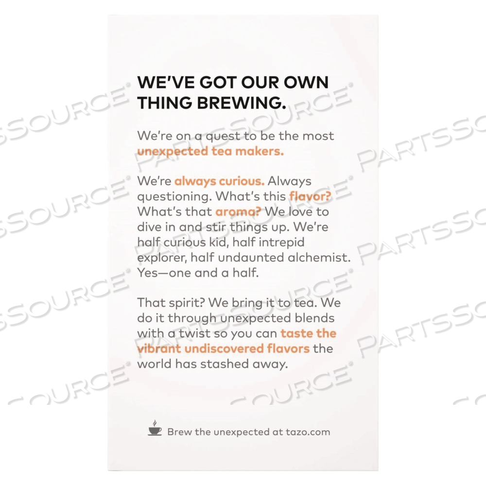 TEA BAGS, WILD SWEET ORANGE by Tazo