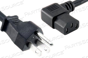 POWER CORD LEFT ANGLE 16 AWG 18FT by Approved Vendor