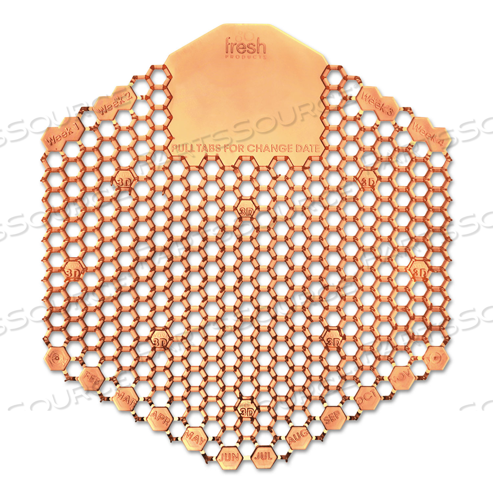 WAVE 3D URINAL DEODORIZER SCREEN, MANGO SCENT, ORANGE by Fresh Products