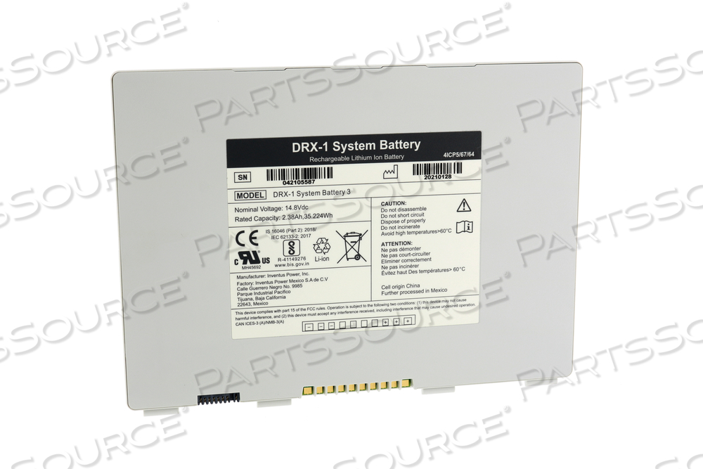 MEDICAL BATTERY, REPLACEMENT FOR CARESTREAM HEALTH SPAJ2900 by Carestream Health, Inc.