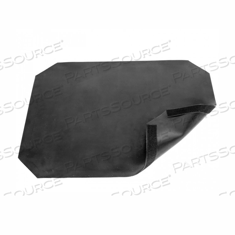 REPLACEMENT KICKPLATE COVER - 24 IN X 30 IN RUBBBER WITH VELCRO TRIM BLACK by Shuttle Systems - Contemporary Design