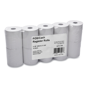 DIRECT THERMAL PRINTING THERMAL PAPER ROLLS, 3.13" X 230 FT, WHITE by Iconex