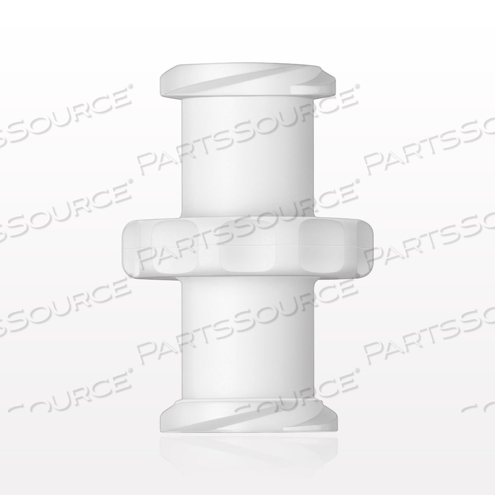 WHITE NYLON COLORANT FEMALE LUER TO FEMALE LUER COUPLER by Qosina