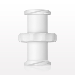 WHITE NYLON COLORANT FEMALE LUER TO FEMALE LUER COUPLER by Qosina