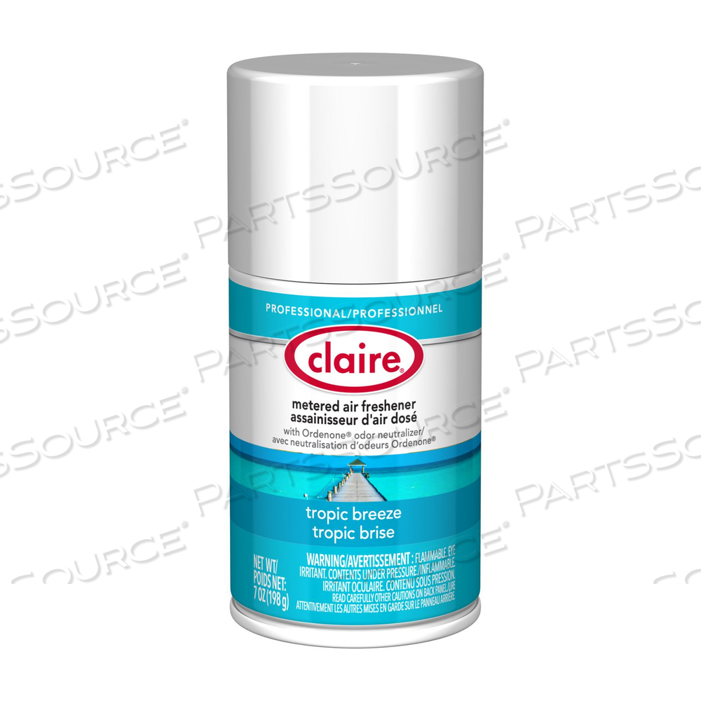 METERED AIR FRESHENER, 7 OZ AEROSOL SPRAY, TROPIC BREEZE by Claire