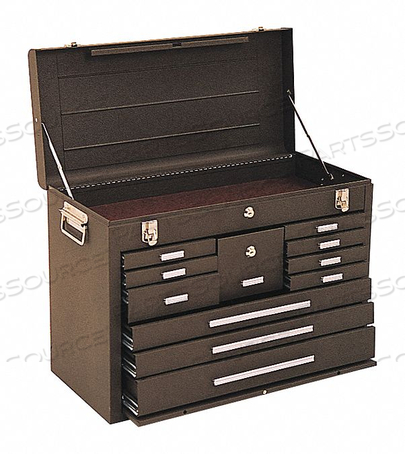 SIGNATURE SERIES 11-DRAWER MACHINISTS CHEST, 26-1/8"W X 12"D X 18-7/8"H, BROWN by Kennedy Manufacturing SIGNATURE SERIES 11-DRAWER MACHINISTS CHEST, 26-1/8"W X 12"D X 18-7/8"H, BROWN by Kennedy Manufacturing