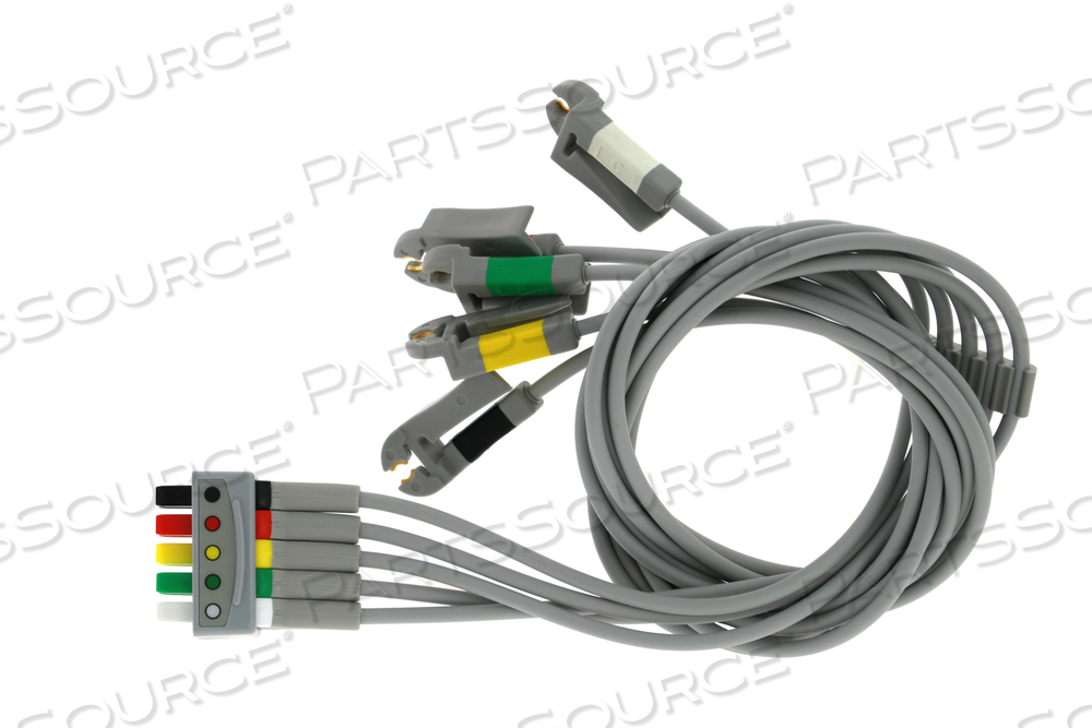 REUSABLE ECG CABLE, 5-LEAD, MULTI-LINK CONNECTOR, PINCH/GRABBER, 29 IN 