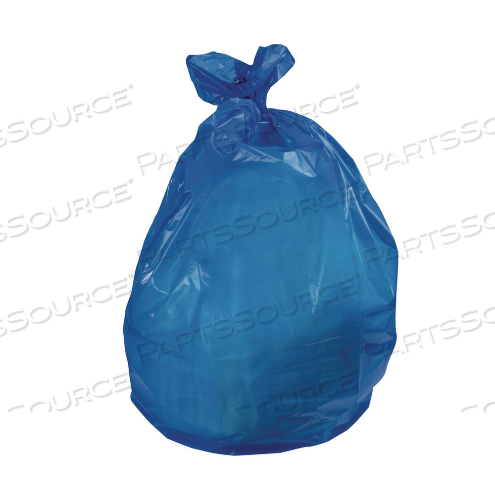 HIGH-DENSITY WASTE CAN LINERS, 23 GAL, 14 MIC, 30 X 43, BLUE, 25 BAGS/ROLL by Heritage