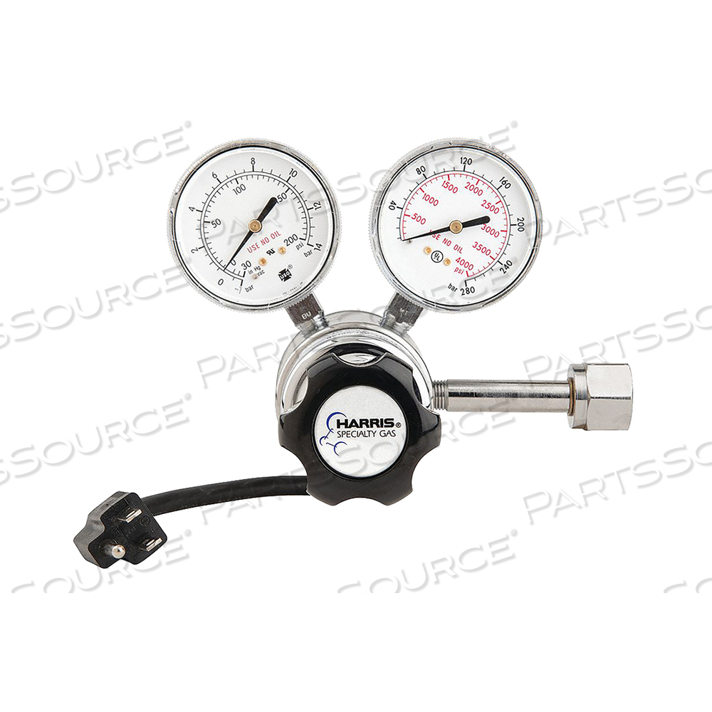 1/4IN FNPT 2-1/2IN GAUGE 3000PSI CARBON DIOXIDE ELECTRICALLY HEATED SPECIALTY GAS REGULATOR by Harris 1/4IN FNPT 2-1/2IN GAUGE 3000PSI CARBON DIOXIDE ELECTRICALLY HEATED SPECIALTY GAS REGULATOR by Harris