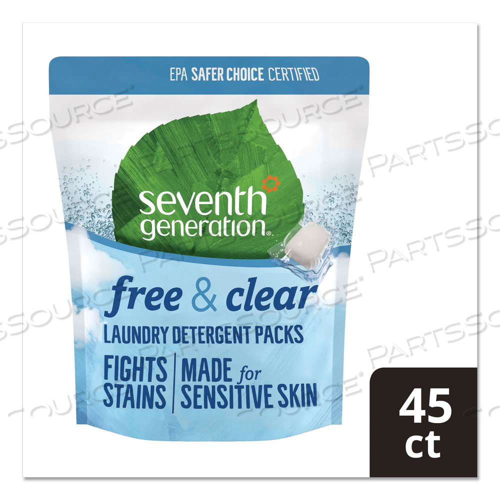 NATURAL LAUNDRY DETERGENT PACKS, POWDER, UNSCENTED by Seventh Generation NATURAL LAUNDRY DETERGENT PACKS, POWDER, UNSCENTED by Seventh Generation