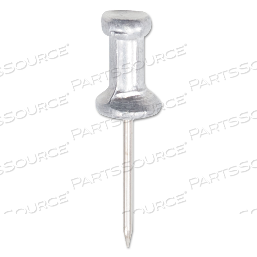 ALUMINUM HEAD PUSH PINS, ALUMINUM, SILVER, 0.63" by Gem Products