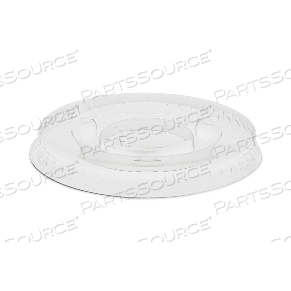PLASTIC PORTION CUP LID, FITS 0.5 OZ TO 1 OZ CUPS, CLEAR, 100/SLEEVE by Pactiv