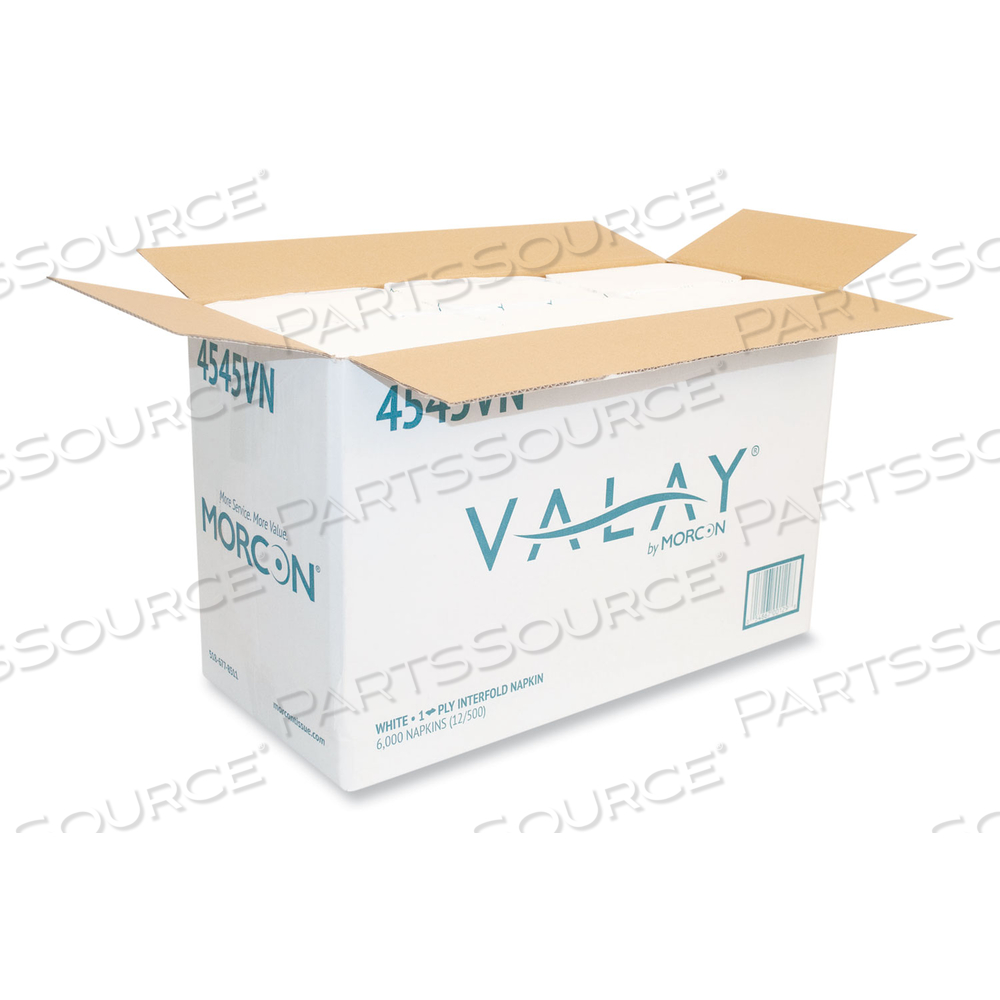 VALAY INTERFOLDED NAPKINS, 1-PLY, WHITE, 6.5 X 8.25 VALAY INTERFOLDED NAPKINS, 1-PLY, WHITE, 6.5 X 8.25