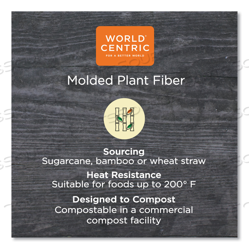 FIBER CONTAINERS, 8.7 X 6.5 X 2.1, NATURAL, PAPER by World Centric
