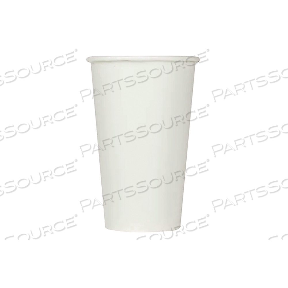 DOUBLE POLY PAPER COLD CUPS, 16 OZ, WHITE by Karat DOUBLE POLY PAPER COLD CUPS, 16 OZ, WHITE by Karat