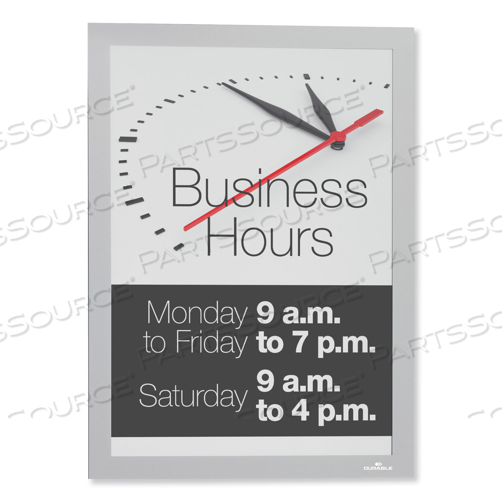 DURAFRAME SUN SIGN HOLDER, 11 X 17, SILVER FRAME by Durable DURAFRAME SUN SIGN HOLDER, 11 X 17, SILVER FRAME by Durable