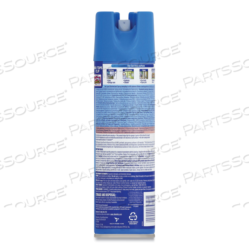 DISINFECTANT SPRAY, SPRING WATERFALL SCENT, 19 OZ AEROSOL SPRAY by Lysol