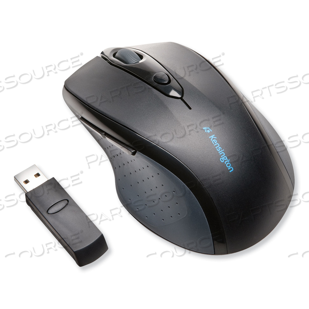 PRO FIT FULL-SIZE WIRELESS MOUSE, 2.4 GHZ FREQUENCY/30 FT WIRELESS RANGE, RIGHT HAND USE, BLACK by Kensington Computer Products PRO FIT FULL-SIZE WIRELESS MOUSE, 2.4 GHZ FREQUENCY/30 FT WIRELESS RANGE, RIGHT HAND USE, BLACK by Kensington Computer Products