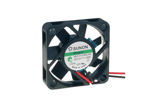 DC FAN, 12 VDC, 1.08 W, 8 CFM FLOW, 7000 RPM, 32 DB SOUND, 10 MM X 40 MM X 40 MM by Sunon Fans DC FAN, 12 VDC, 1.08 W, 8 CFM FLOW, 7000 RPM, 32 DB SOUND, 10 MM X 40 MM X 40 MM by Sunon Fans
