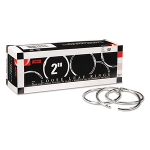 METAL BOOK RINGS, 2" DIAMETER by ACCO Brands METAL BOOK RINGS, 2" DIAMETER by ACCO Brands