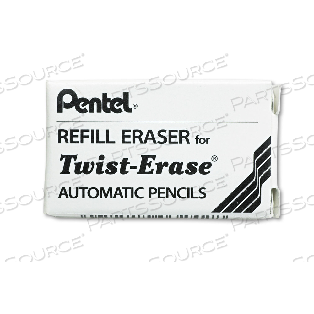 ERASER REFILLS FOR PENTEL SIDE FX AND TWIST-ERASE PENCILS, CYLINDRICAL ROD, WHITE by Pentel of America ERASER REFILLS FOR PENTEL SIDE FX AND TWIST-ERASE PENCILS, CYLINDRICAL ROD, WHITE by Pentel of America