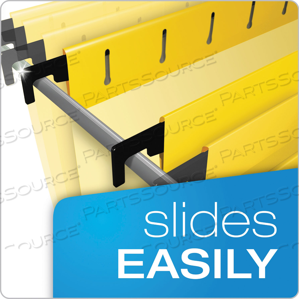SUREHOOK HANGING FOLDERS, LEGAL SIZE, 1/5-CUT TABS, YELLOW by Esselte Pendaflex Corp. SUREHOOK HANGING FOLDERS, LEGAL SIZE, 1/5-CUT TABS, YELLOW by Esselte Pendaflex Corp.