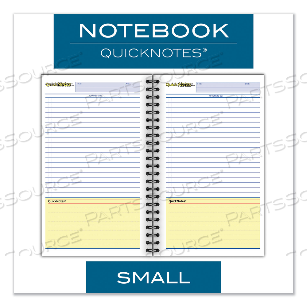 WIREBOUND GUIDED QUICKNOTES NOTEBOOK, 1 SUBJECT, LIST-MANAGEMENT FORMAT, DARK GRAY COVER, 8 X 5, 80 SHEETS by Cambridge