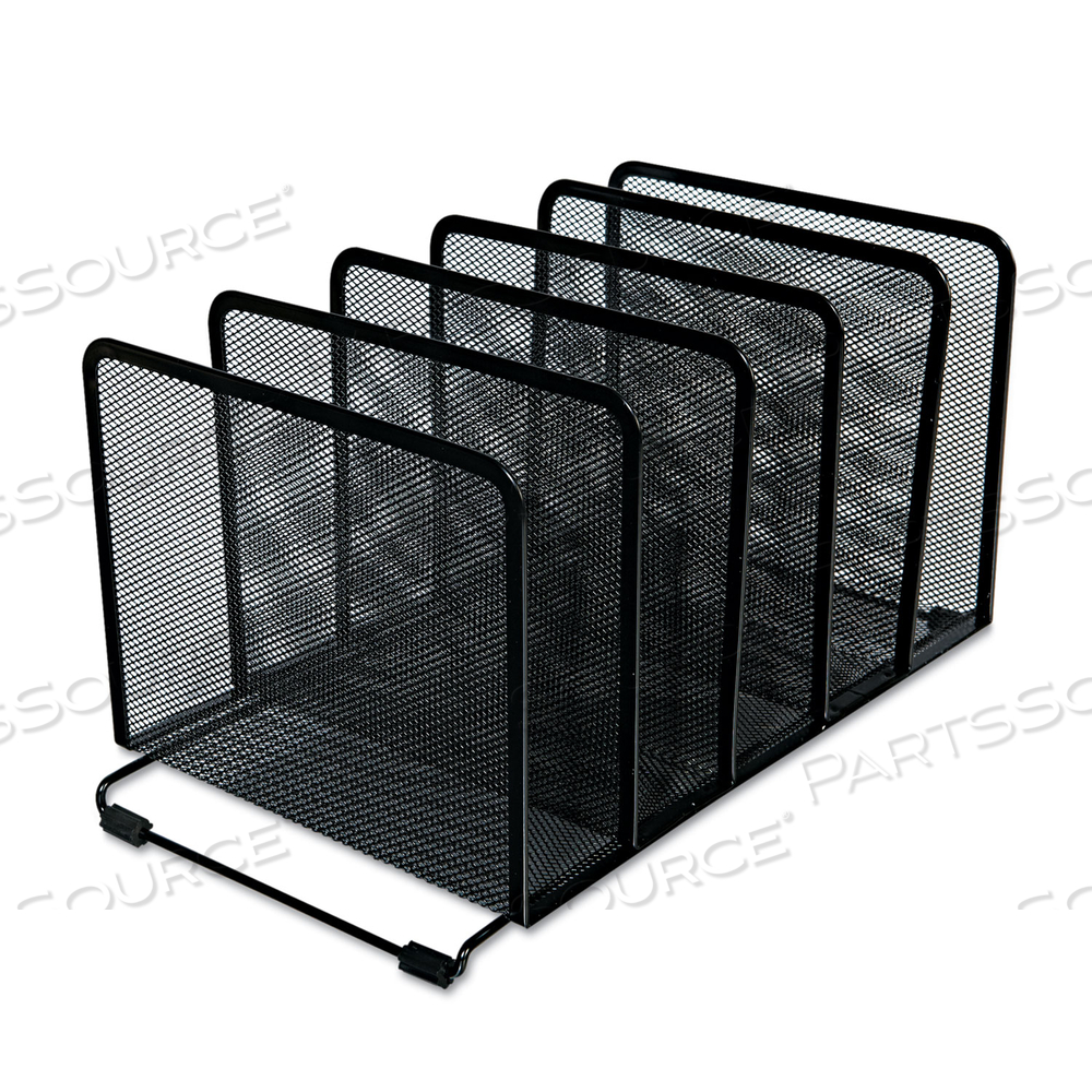 DELUXE MESH STACKING SORTER, 5 SECTIONS, LETTER TO LEGAL SIZE FILES, 14.63" X 8.13" X 7.5", BLACK by Universal DELUXE MESH STACKING SORTER, 5 SECTIONS, LETTER TO LEGAL SIZE FILES, 14.63" X 8.13" X 7.5", BLACK by Universal
