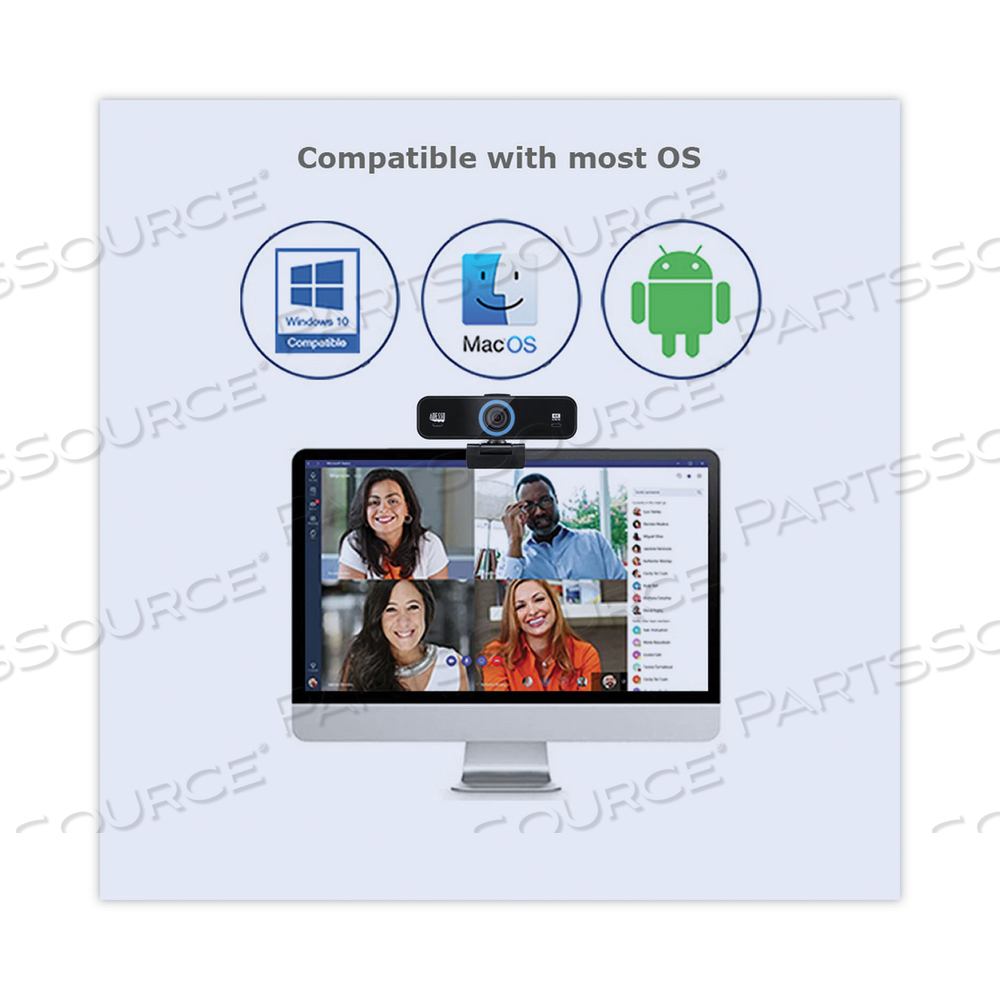 CYBERTRACK K4, 3840 PIXELS X 2160 PIXELS, BLACK by Adesso, Inc.