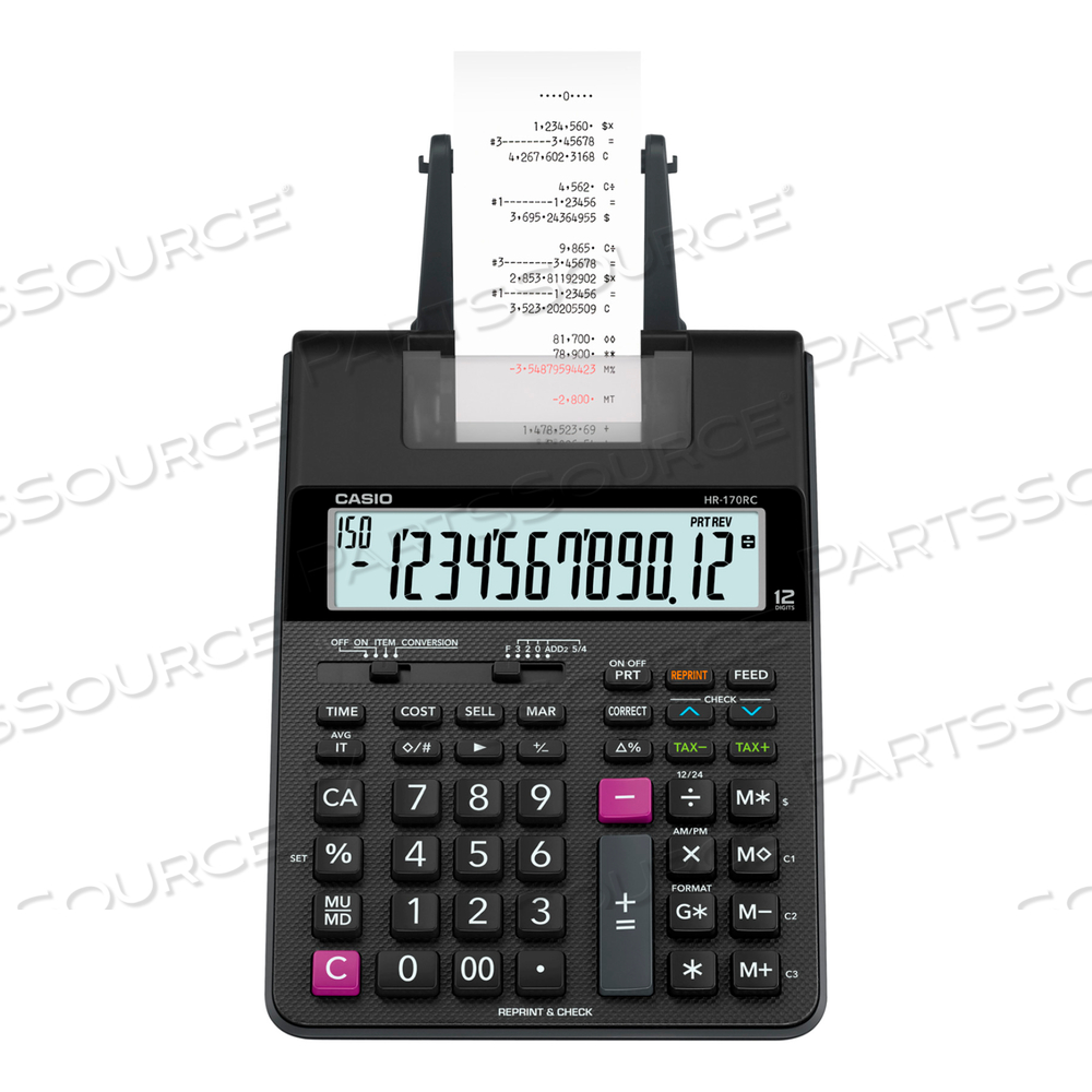 HR170R PRINTING CALCULATOR, BLACK/RED PRINT, 2 LINES/SEC by Casio HR170R PRINTING CALCULATOR, BLACK/RED PRINT, 2 LINES/SEC by Casio
