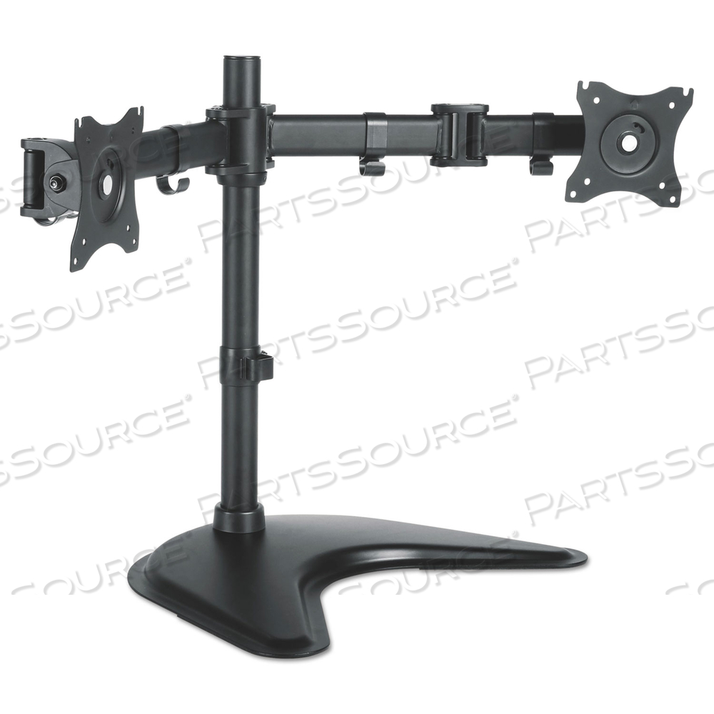DUAL MONITOR ARTICULATING DESKTOP STAND, FOR 13" TO 27" MONITORS, 32" X 13" X 17.5", BLACK, SUPPORTS 18 LB by Kantek DUAL MONITOR ARTICULATING DESKTOP STAND, FOR 13" TO 27" MONITORS, 32" X 13" X 17.5", BLACK, SUPPORTS 18 LB by Kantek