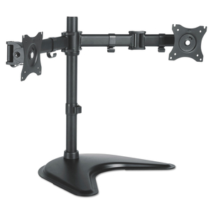 DUAL MONITOR ARTICULATING DESKTOP STAND, FOR 13" TO 27" MONITORS, 32" X 13" X 17.5", BLACK, SUPPORTS 18 LB by Kantek DUAL MONITOR ARTICULATING DESKTOP STAND, FOR 13" TO 27" MONITORS, 32" X 13" X 17.5", BLACK, SUPPORTS 18 LB by Kantek