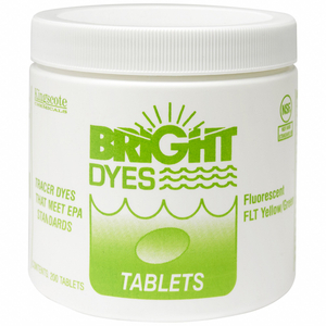 DYE TRACER TABLET FL YELLOW/GREEN PK200 by Bright Dyes