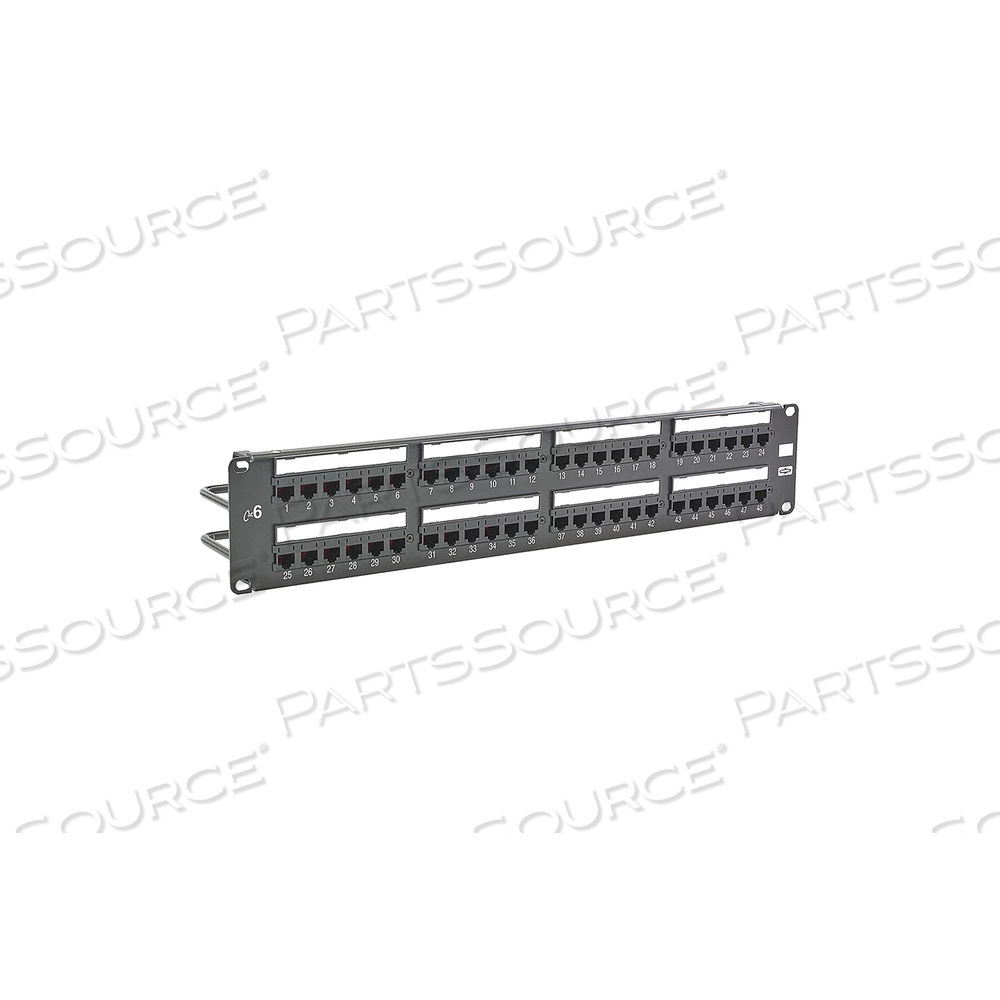 PATCH PANEL 3.46IN.H 6 CATEGORY STEEL by Hubbell