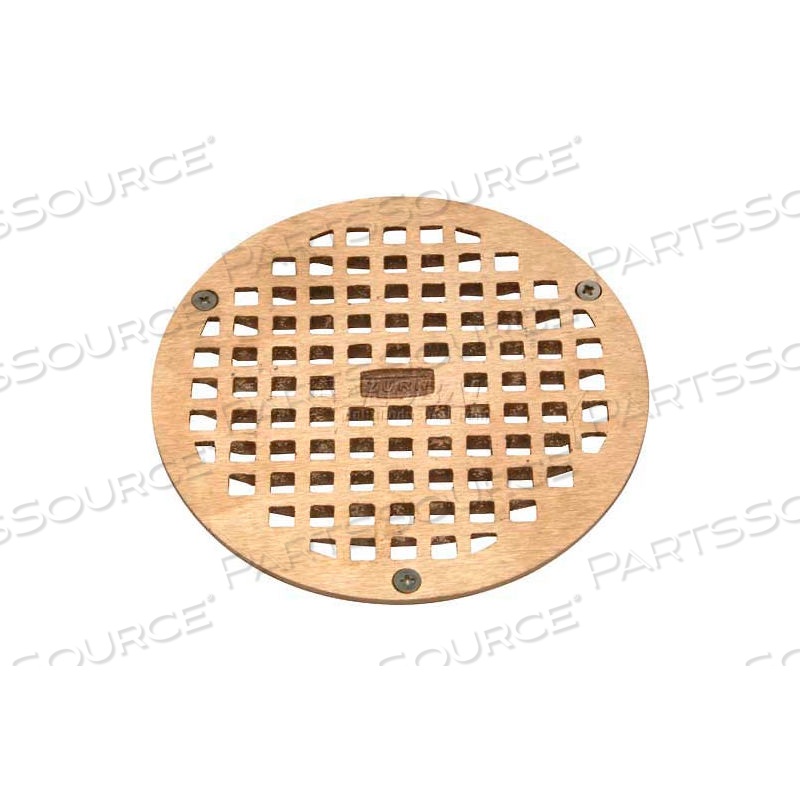 7" DIA. ROUND FLOOR DRAIN W/SCREWS, BRASS by Zurn Industries LLC