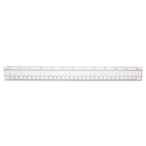 12" MAGNIFYING RULER, STANDARD/METRIC, PLASTIC, CLEAR by Westcott