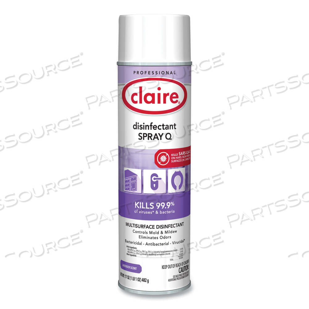 SPRAY Q DISINFECTANT. LAVENDER SCENT, 17 OZ AEROSOL SPRAY by Claire