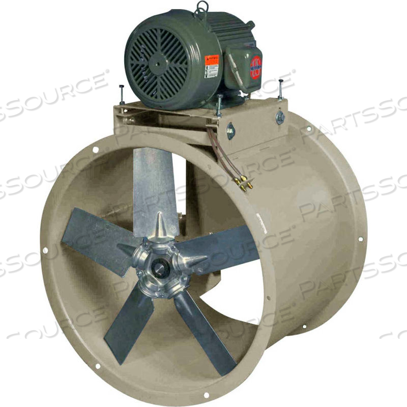 48" THREE PHASE BELT DRIVE TUBE AXIAL DUCT FAN 3HP, 25790 CFM by Canarm 48" THREE PHASE BELT DRIVE TUBE AXIAL DUCT FAN 3HP, 25790 CFM by Canarm