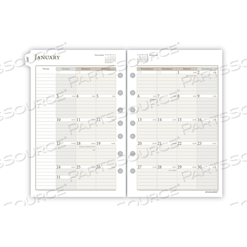 1-PAGE-PER-DAY PLANNER REFILLS, 8.5 X 5.5, WHITE SHEETS, 12-MONTH (JAN TO DEC): 2023 by At-A-Glance
