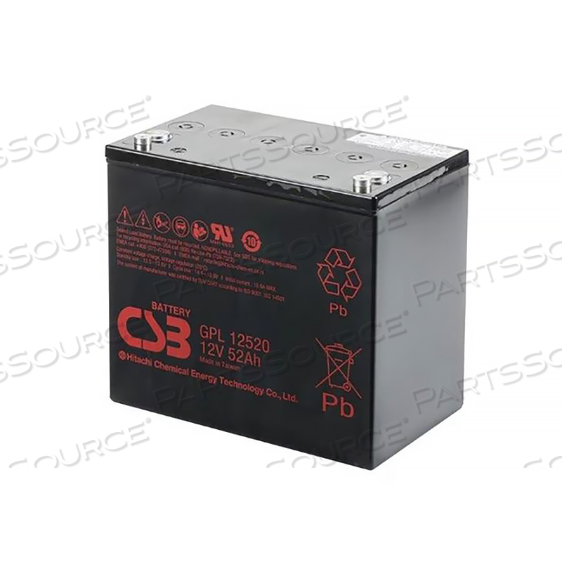 BATTERY CELL, BATTERY, 6AH AMPERAGE, 5.9MOHM INTERNAL RESISTANCE, ± 3 TO 25°C OPERATING TEMPERATURE RANGE, 12V VOLTAGE RATING by EZ Way, Inc