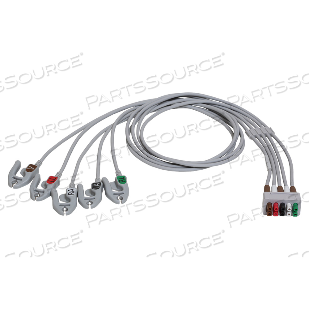 ELECTRICALLY SHIELDED ECG LEADWIRE SET - 74 CM 