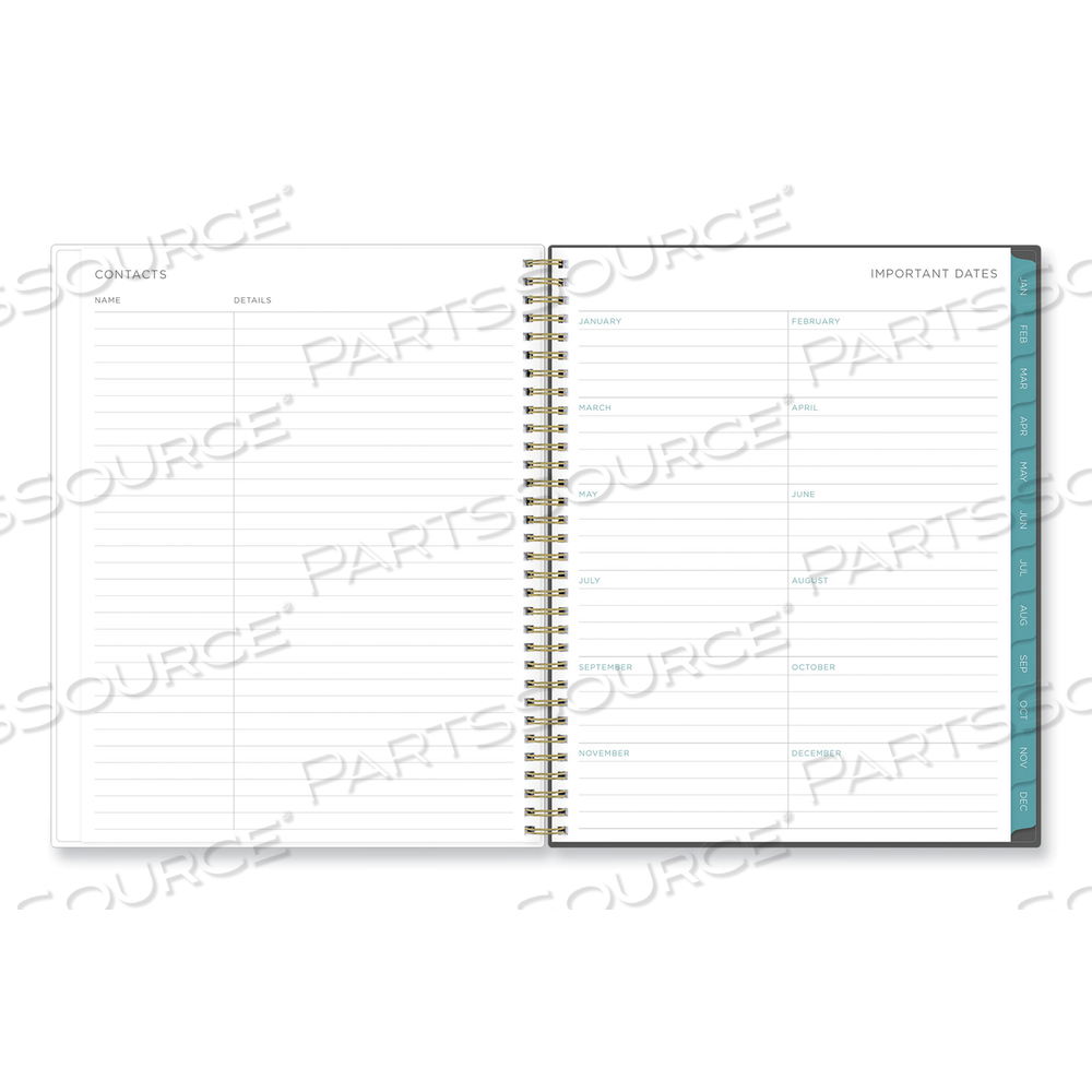 KELLY VENTURA MIDNIGHT GARDEN WEEKLY/MONTHLY PLANNER, FLORAL ARTWORK, 11 X 8.5, MULTICOLOR COVER, 12-MONTH (JAN TO DEC): 2024 by Blue Sky