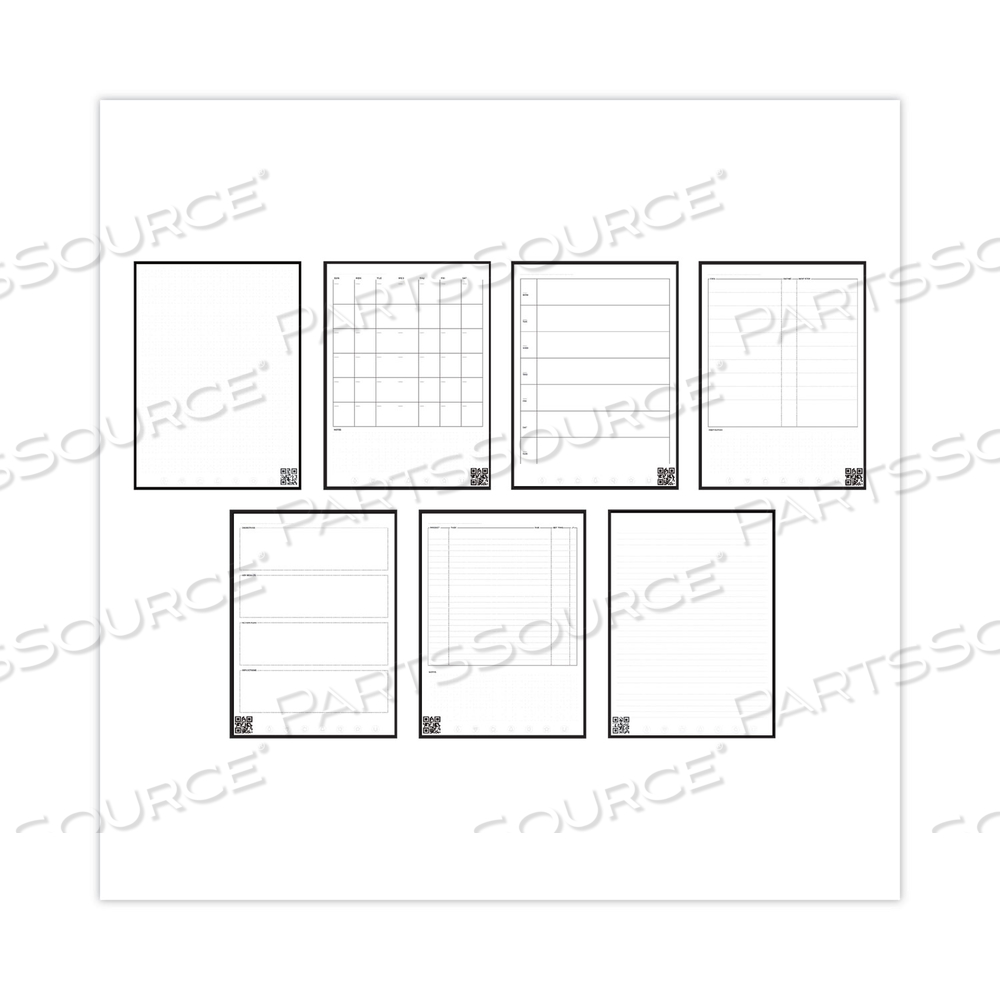 FUSION SMART NOTEBOOK, SEVEN ASSORTED PAGE FORMATS, TEAL COVER, 8.8 X 6, 21 SHEETS by Rocketbook