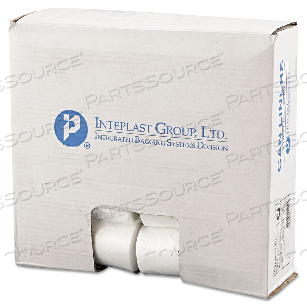 LOW-DENSITY COMMERCIAL CAN LINERS, 16 GAL, 0.35 MIL, 24" X 33", CLEAR, 50 BAGS/ROLL by Inteplast Group LOW-DENSITY COMMERCIAL CAN LINERS, 16 GAL, 0.35 MIL, 24" X 33", CLEAR, 50 BAGS/ROLL by Inteplast Group