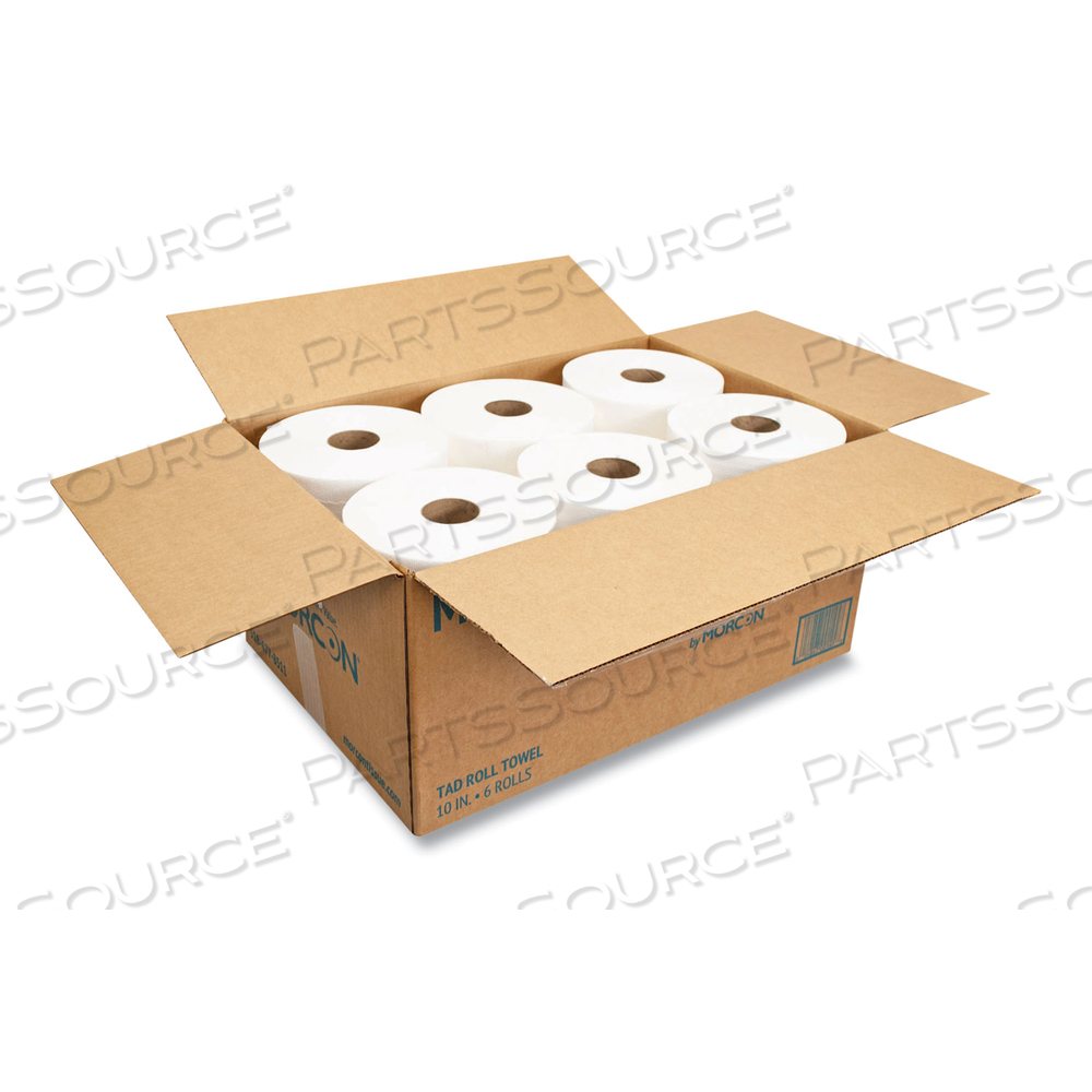 10 INCH TAD ROLL TOWELS, 1-PLY, 10" X 500 FT, WHITE/CARTON by Morcon Tissue 10 INCH TAD ROLL TOWELS, 1-PLY, 10" X 500 FT, WHITE/CARTON by Morcon Tissue
