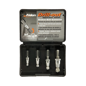 SCREW EXTRACTOR SET 4PC HSS PLASTIC CASE by Alden