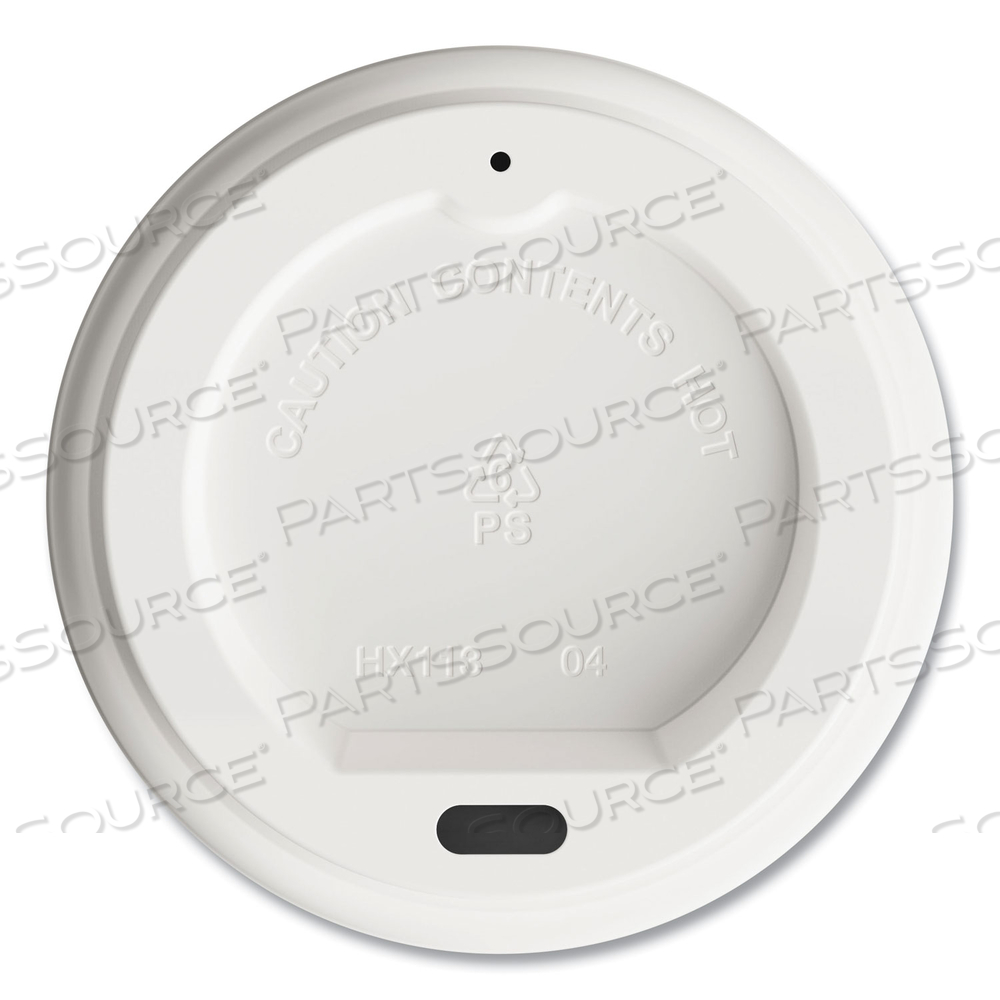 PLASTIC HOT CUP LIDS, FITS 8 OZ CUPS, WHITE by Perk PLASTIC HOT CUP LIDS, FITS 8 OZ CUPS, WHITE by Perk